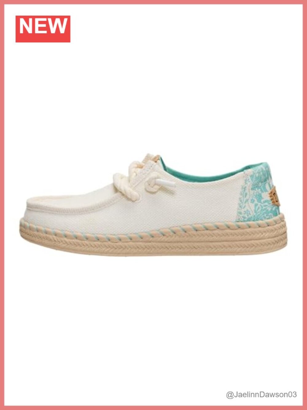 Women's Espadrille Slip-On Loafer with Cork Footbed, Elastic Lace, Flat